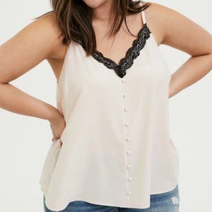 Button up and Lace Blouse